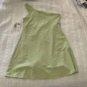 Brand new Abercrombie one shoulder green athletic dress with shorts